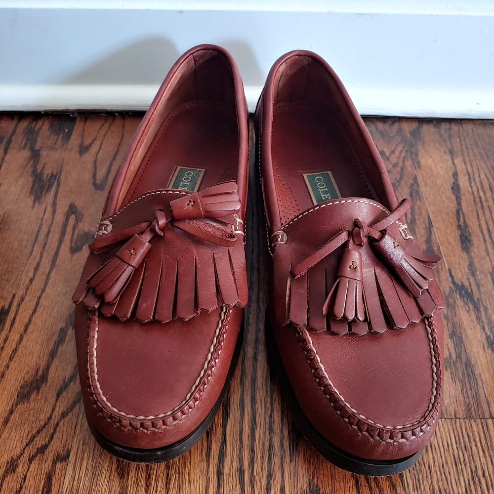 Cole Haan Men's Kiltie Tassel Brown Loafers 10